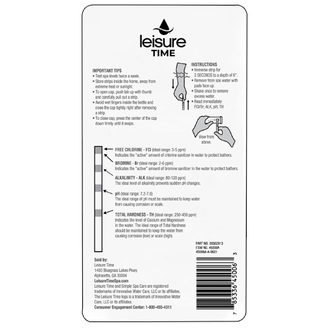 Picture of Leisure Time Chlorine/Bromine Test Strips